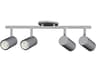 Taylor 4-Light Satin Chrome Cylinder Track & Rail Light