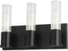 Tube 3-Light Matte Black Vanity Light