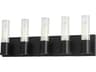 Tube 5-Light Matte Black Vanity Light