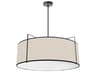 Trapezoid 4-Light Black Off White Drum Pendant