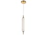 Typha 1-Light Aged Brass Cylinder Mini Pendant