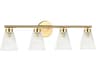 Vienna 4-Light Aged Brass Vanity Light