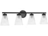 Vienna 4-Light Matte Black Vanity Light