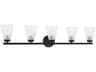 Vienna 5-Light Matte Black Vanity Light