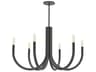 Wand 6-Light Matte Black Chandelier