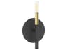 Wand 1-Light Matte Black Aged Brass Wall Sconce