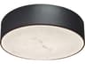Walsh 1-Light Alabaster Matte Black Round Flush Mount
