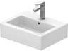 Vero 18'' Ceramic White High Gloss Hand Sink with 1 Faucet Hole - Ground