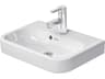 Happy D.2 20'' Ceramic White High Gloss Hand Sink with 1 Faucet Hole