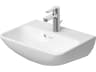 Me By Starck 18'' Ceramic White Satin Matte Hand Sink with No  Faucet Hole