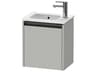 Ketho.2 16'' Concrete Gray Matt Wall-Mounted Vanity Unit - Left-Hand Hinge
