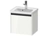 Ketho.2 item 19" White High Gloss Wall-Mounted Vanity Unit