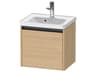 Ketho.2 item 19" Natural Oak Matt Wall-Mounted Vanity Unit