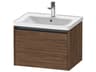 Ketho.2 item 25" Walnut (Dark) Matt Wall-Mounted Vanity Unit