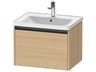 Ketho.2 item 25" Natural Oak Matt Wall-Mounted Vanity Unit