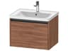 Ketho.2 item 25" Walnut Matt Wall-Mounted Vanity Unit