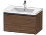 Ketho.2 item 31" Walnut (Dark) Matt Wall-Mounted Vanity Unit