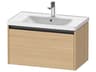 Ketho.2 item 31" Natural Oak Matt Wall-Mounted Vanity Unit