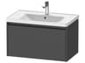 Ketho.2 item 31" Graphite Matt Wall-Mounted Vanity Unit
