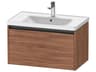 Ketho.2 item 31" Walnut Matt Wall-Mounted Vanity Unit