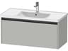 Ketho.2 item 39" Concrete Gray Matt Wall-Mounted Vanity Unit
