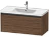 Ketho.2 item 39" Walnut (Dark) Matt Wall-Mounted Vanity Unit
