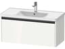 Ketho.2 item 39" White High Gloss Wall-Mounted Vanity Unit