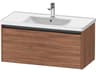Ketho.2 item 39" Walnut Matt Wall-Mounted Vanity Unit