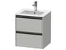 Ketho.2 item 20" Two Drawer Concrete Gray Matt Wall-Mounted Vanity Unit