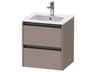 Ketho.2 item 20" Two Frawer Bassalt Matt Wall-Mounted Vanity Unit