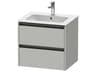 Ketho.2 item 24" Two Drawer Concrete Gray Matt Wall-Mounted Vanity Unit