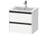 Ketho.2 item 24" Two Drawer White Matt  Wall-Mounted Vanity Unit