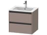 Ketho.2 item 24" Two Frawer Bassalt Matt Wall-Mounted Vanity Unit
