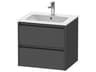 Ketho.2 item 24" Two Drawer Graphite Matt Wall-Mounted Vanity Unit