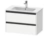 Ketho.2 item 32" Two Drawer White Matt  Wall-Mounted Vanity Unit