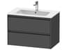 Ketho.2 item 32" Two Drawer Graphite Matt Wall-Mounted Vanity Unit