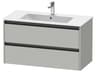 Ketho.2 item 40" Two Drawer Concrete Gray Matt Wall-Mounted Vanity Unit
