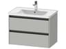 Ketho.2 item 31" Two Drawer Concrete Gray Matt Wall-Mounted Vanity Unit