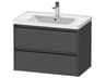 Ketho.2 item 31" Two Drawer Graphite Matt Wall-Mounted Vanity Unit