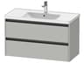 Ketho.2 item 39" Two Drawer Concrete Gray Matt Wall-Mounted Vanity Unit