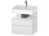 Qatego 23'' White Matt Wall-Mounted Vanity Unit