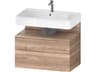 Qatego 31'' Marbeled Oak Wall-Mounted Vanity Unit