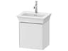 White Tulip 15'' White High Gloss Wall-Mounted Vanity Unit - Left Hand Hinge