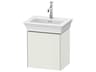 White Tulip 15'' White Satin Matte Wall-Mounted Vanity Unit - Right Hand Hinge