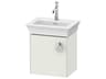 White Tulip 15'' White Satin Matte Wall-Mounted Vanity Unit - Left Hand Hinge
