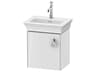 White Tulip 15'' White High Gloss Wall-Mounted Vanity Unit - Left Hand Hinge