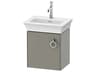 White Tulip 15'' Stone Gray Satin Wall-Mounted Vanity Unit - Left Hand Hinge