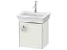 White Tulip 15'' White Satin Matte Wall-Mounted Vanity Unit - Right Hand Hinge
