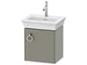 White Tulip 15'' Stone Gray Satin Wall-Mounted Vanity Unit - Right Hand Hinge
