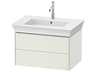 White Tulip 27'' White Satin Matte Wall-Mounted Vanity Unit